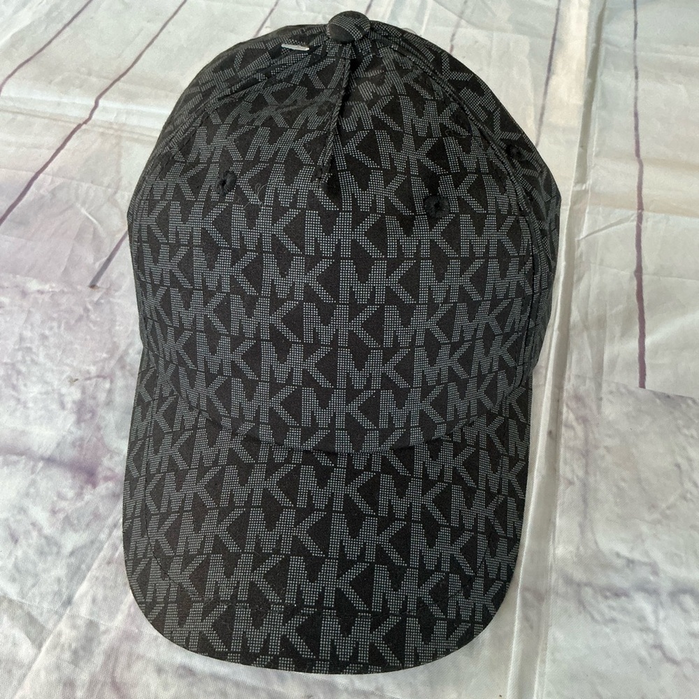 Michael Kors MK Logo Unisex Adults Adjustable Hat Baseball Cap Black One NWT - Picture 4 of 6